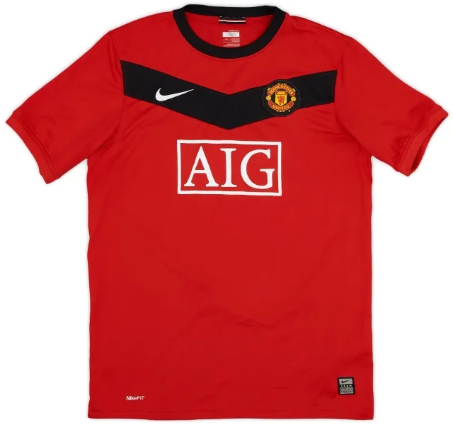 Nike 2009-10 Manchester United Home Shirt - 7/10 - (XL.Boys)