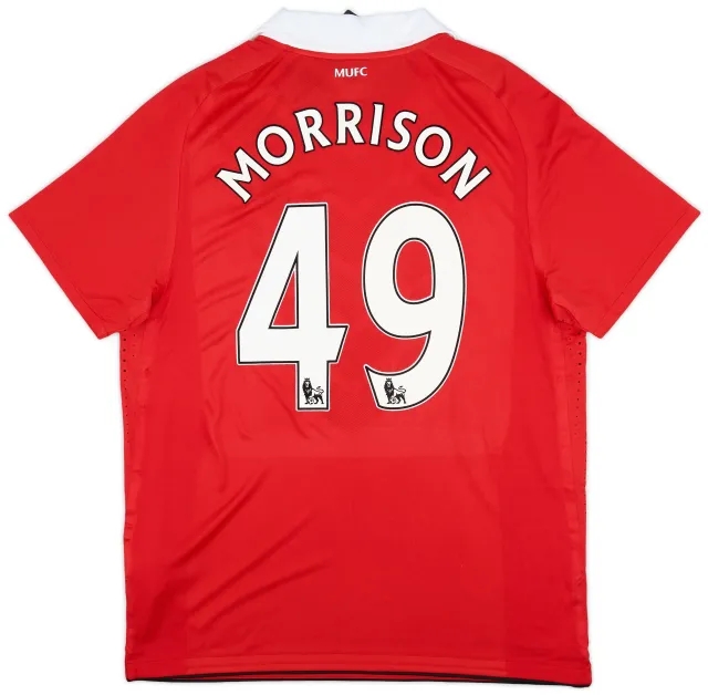 Nike 2010-11 Manchester United Authentic Home Shirt Morrison #49 (XL)