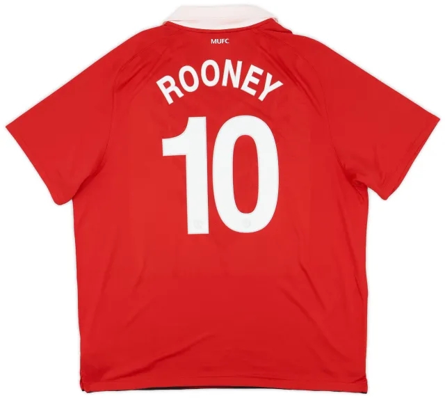 Nike 2010-11 Manchester United Home Shirt Rooney #10 - 6/10 - (XXL)
