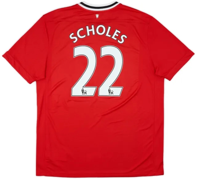 Nike 2011-12 Manchester United Home Shirt Scholes #22 - 6/10 - (XL)