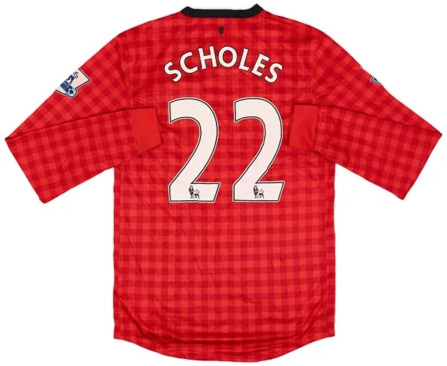 Nike 2012-13 Manchester United Home L/S Shirt Scholes #22 - 6/10 - (S)