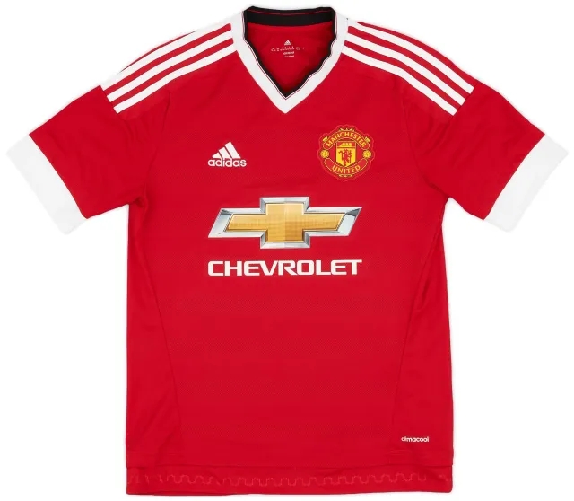 adidas 2015-16 Manchester United Home Shirt - 9/10 - (XL.Boys)