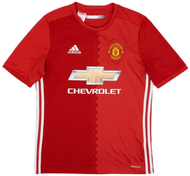 adidas 2016-17 Manchester United Home Shirt - 6/10 - (L.Boys)