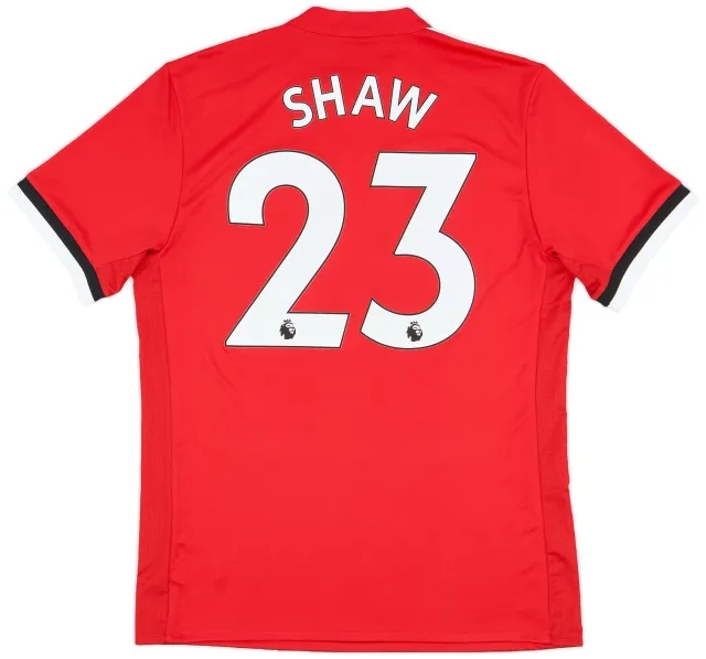 adidas 2017-18 Manchester United Home Shirt Shaw #23 (M)