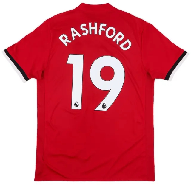 adidas 2017-18 Manchester United Home Shirt Rashford #19 - 7/10 - (M)