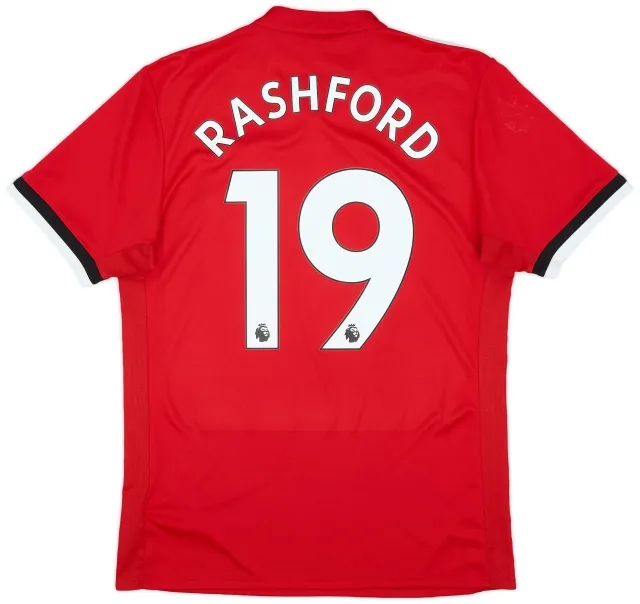 adidas 2017-18 Manchester United Home Shirt Rashford #19 - 8/10 - (M)