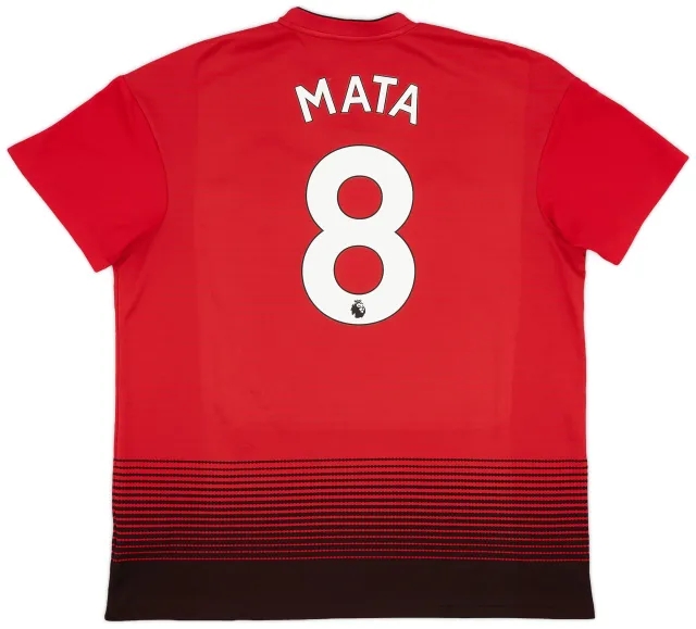 adidas 2018-19 Manchester United Home Shirt Mata #8 - 5/10 - (XL)