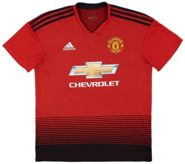 adidas 2018-19 Manchester United Home Shirt - 7/10 - (M)