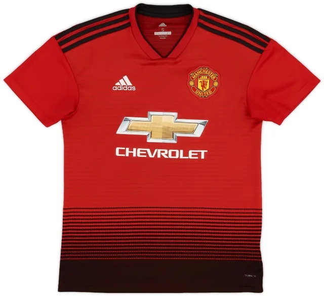 adidas 2018-19 Manchester United Home Shirt - 7/10 - (S)