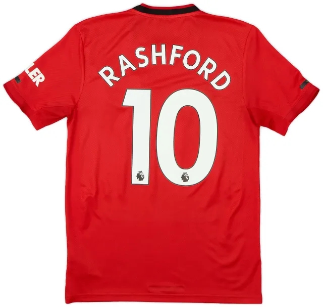 adidas 2019-20 Manchester United Home Shirt Rashford #10 - 8/10 - (S)