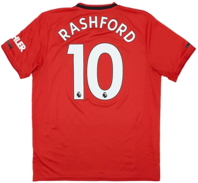 adidas 2019-20 Manchester United Home Shirt Rashford #10 - 9/10 - (L)
