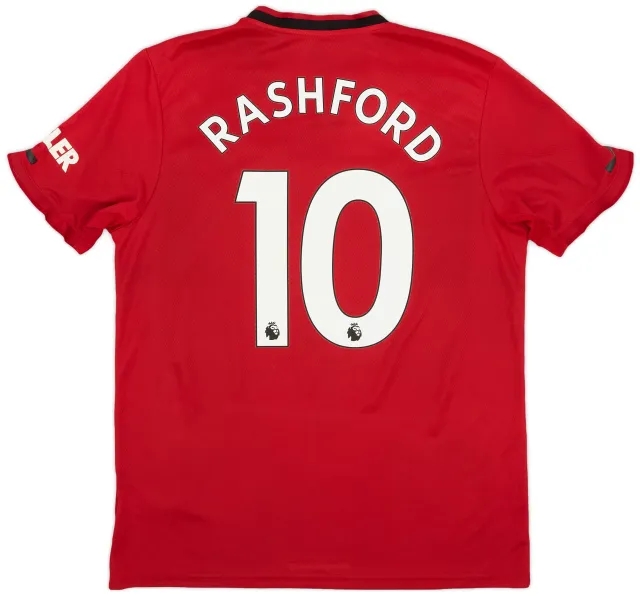 adidas 2019-20 Manchester United Home Shirt Rashford #10 - 9/10 - (L)