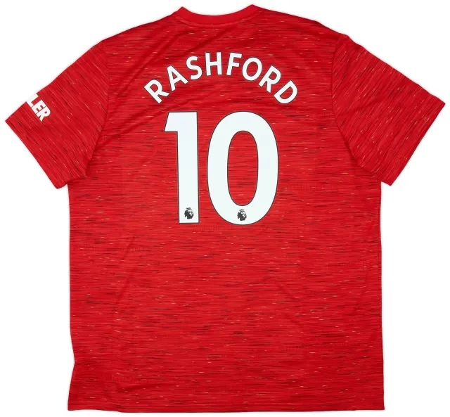 adidas 2020-21 Manchester United Home Shirt Rashford #10 - 9/10 - (XXL)