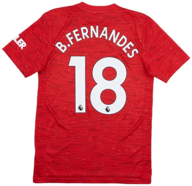adidas 2020-21 Manchester United Home Shirt B.Fernandes #18 - 10/10 - (S)