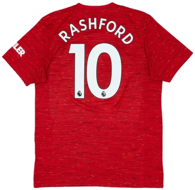 adidas 2020-21 Manchester United Home Shirt Rashford #10 - 9/10 - (L)