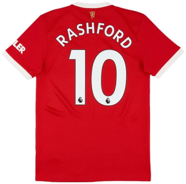 adidas 2021-22 Manchester United Home Shirt Rashford #10 - 10/10 - (S)