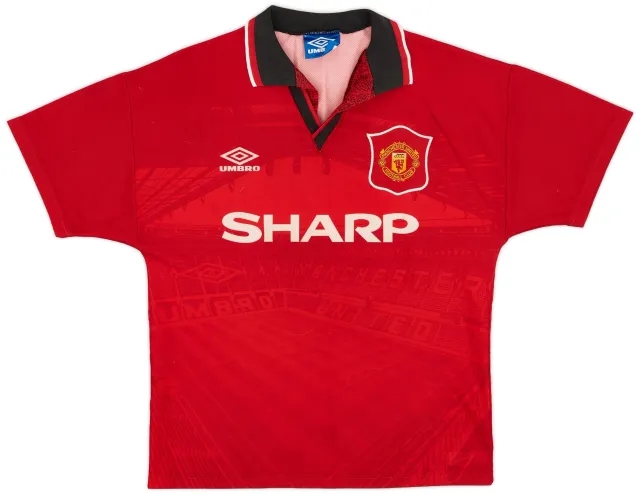 Umbro 1994-96 Manchester United Home Shirt - 8/10 - (Y)
