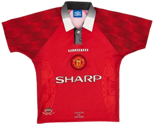 Umbro 1996-98 Manchester United Home Shirt - 8/10 - (Y)