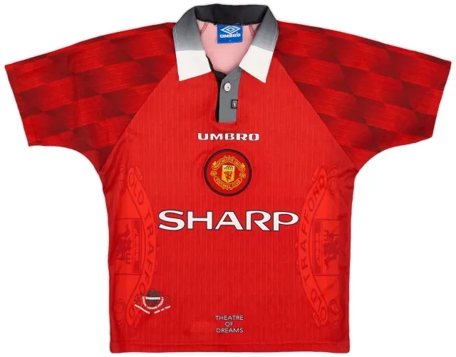 Umbro 1996-98 Manchester United Home Shirt - 8/10 - (Y)