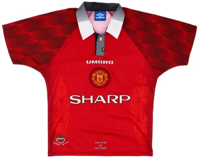Umbro 1996-98 Manchester United Home Shirt - 9/10 - (Y)