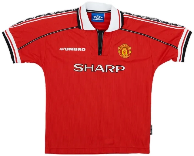 Umbro 1998-00 Manchester United Home Shirt - 8/10 - (M.Boys)