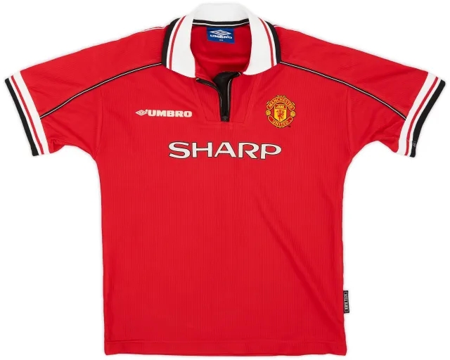 Umbro 1998-00 Manchester United Home Shirt - 7/10 - (L.Boys)