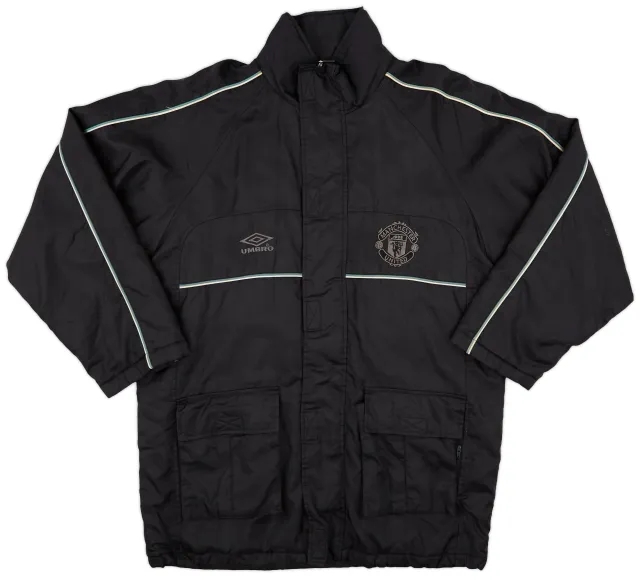 2000-01 Manchester United Umbro Padded Bench Coat - 9/10 - (L)