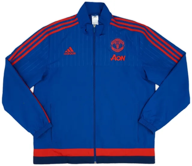 2015-16 Manchester United adidas Track Jacket - 9/10 - (L)