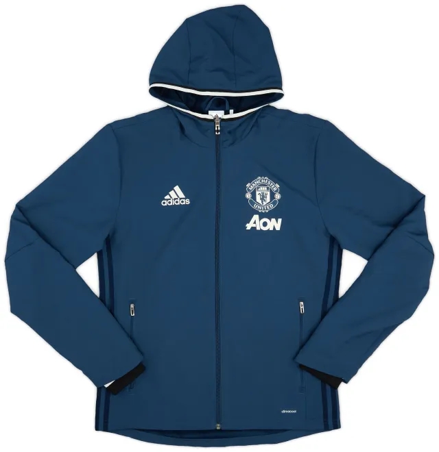 2016-17 Manchester United adidas Hooded Track Jacket - 9/10 - (S)