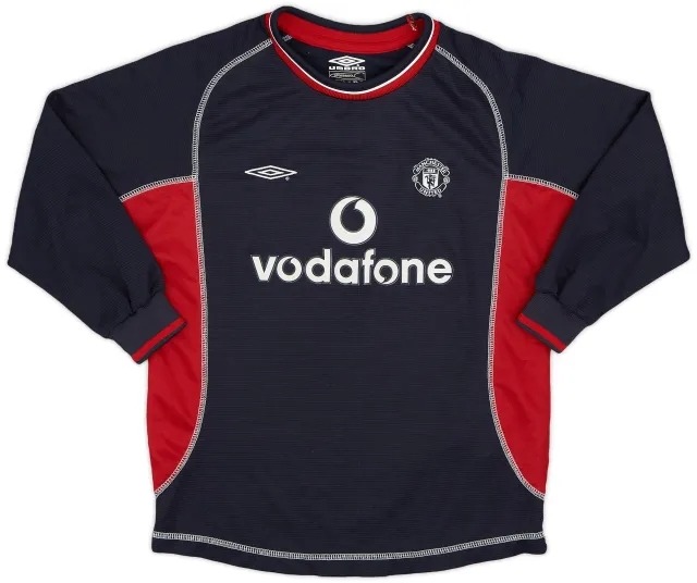 Umbro 2000-01 Manchester United Third L/S Shirt - 9/10 - (M.Boys)