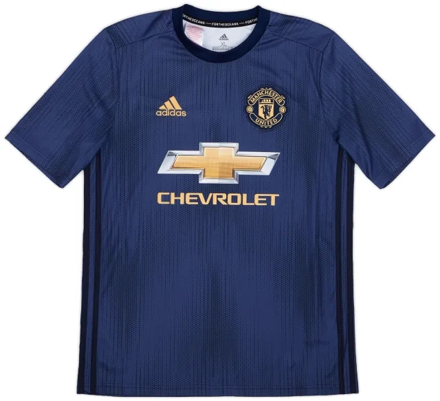 adidas 2018-19 Manchester United Third Shirt - 8/10 - (XL.Boys)