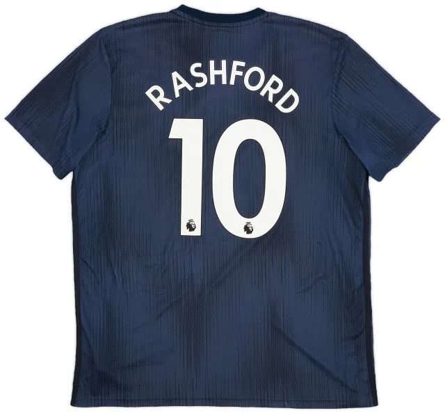 adidas 2018-19 Manchester United Third Shirt Rashford #10 - 9/10 - (XL)