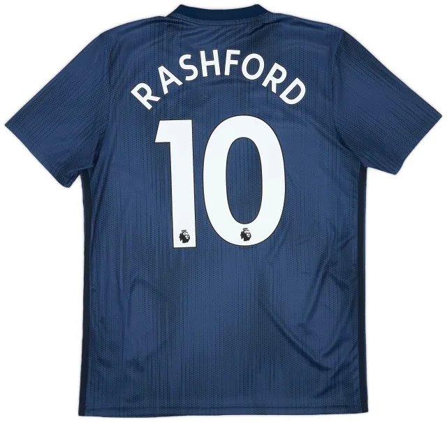 adidas 2018-19 Manchester United Third Shirt Rashford #10 - 7/10 - (M)
