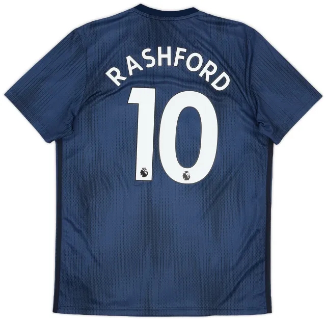 adidas 2018-19 Manchester United Third Shirt Rashford #10 - 8/10 - (L)