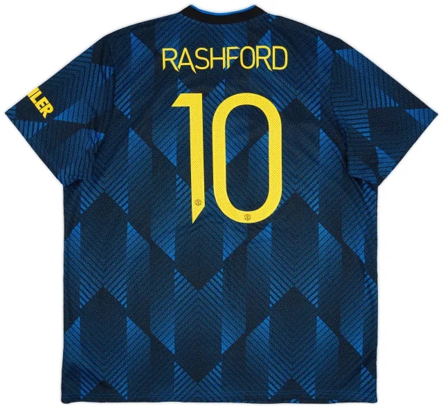 adidas 2021-22 Manchester United Third Shirt Rashford #10 - 9/10 - (XXL)