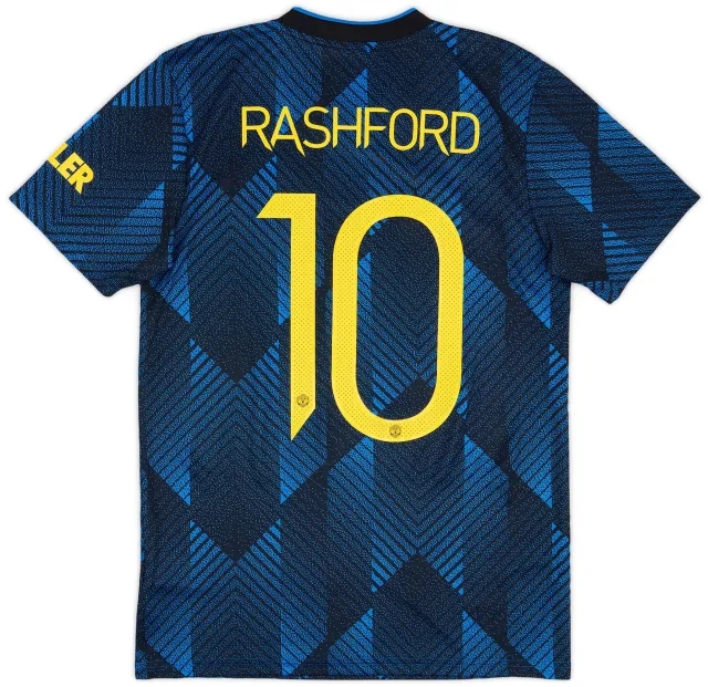 adidas 2021-22 Manchester United Third Shirt Rashford #10 - 10/10 - (S)