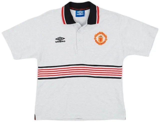 1994-96 Manchester United Umbro Polo Shirt - 9/10 - (XL.Boys)