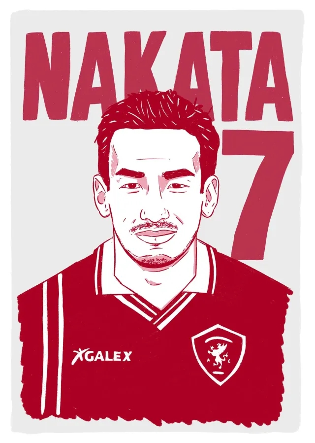 Accessories 1998-99 Perugia Nakata #7 Serie A Icons A3 Poster/Print