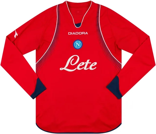 Diadora 2007-08 Napoli Away L/S Shirt - 8/10 - (XL)