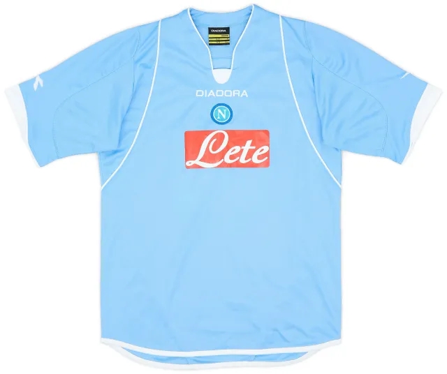 Diadora 2007-08 Napoli Home Shirt - 8/10 - (XL.Boys)