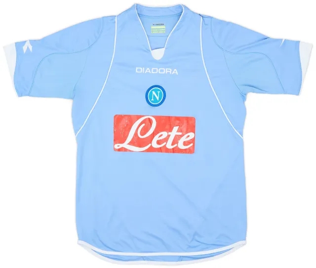 Diadora 2007-08 Napoli Home Shirt - 5/10 - (S)