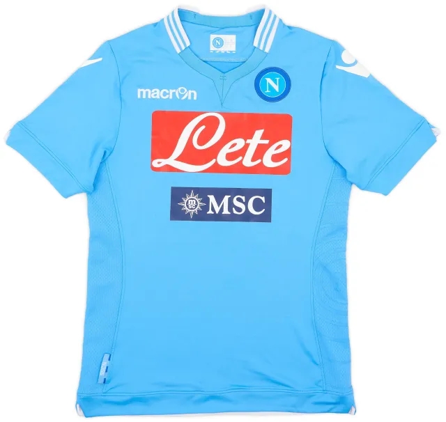 Macron 2013-14 Napoli Home Shirt - 7/10 - (M)
