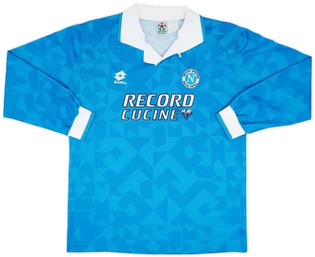 Lotto 1994-96 Napoli Home L/S Shirt - 6/10 - (L)