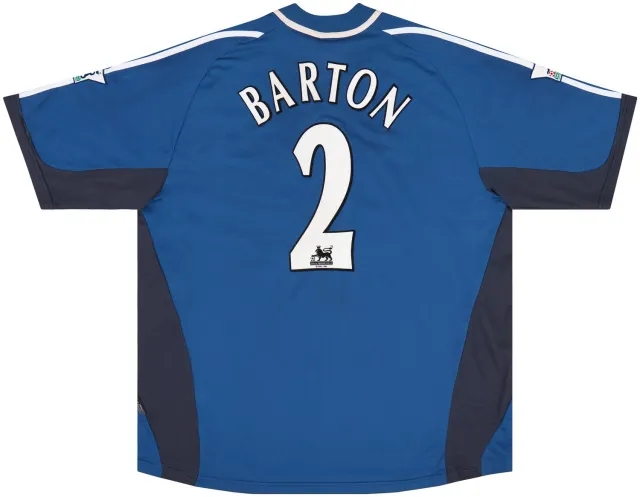 adidas 2001-02 Newcastle Match Issue Away Shirt Barton #2