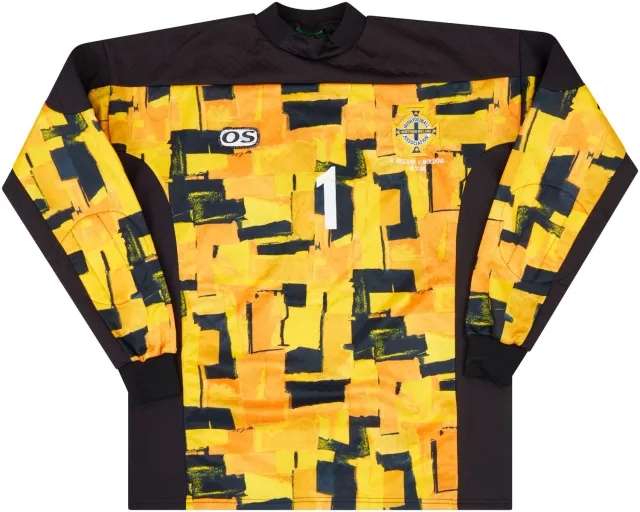 1998 Northern Ireland Match Worn GK Shirt #1 (Fettis) v Moldova