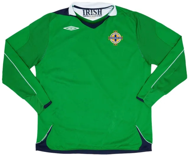 Umbro 2006-08 Northern Ireland Home L/S Shirt - 5/10 - (XL)