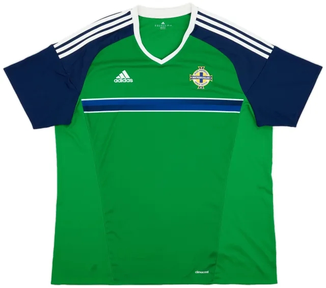 Umbro 2016-17 Northern Ireland Home Shirt - 9/10 - (XXL)