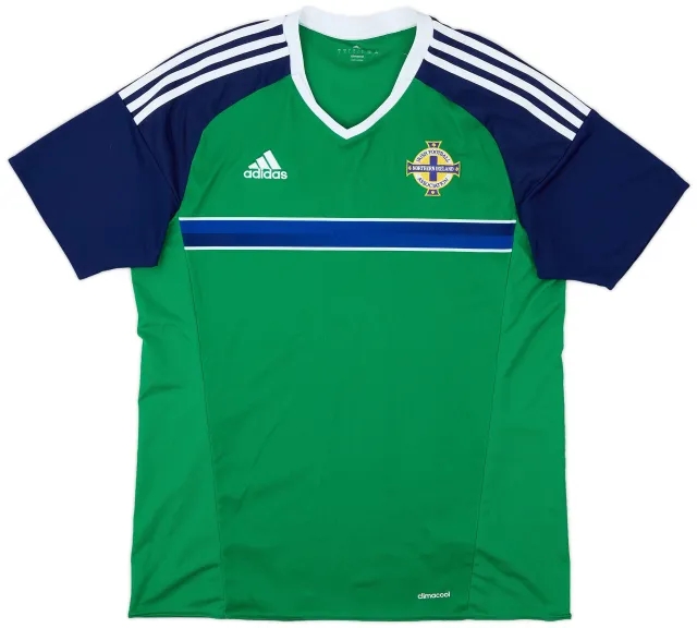 Umbro 2016-17 Northern Ireland Home Shirt - 8/10 - (L)
