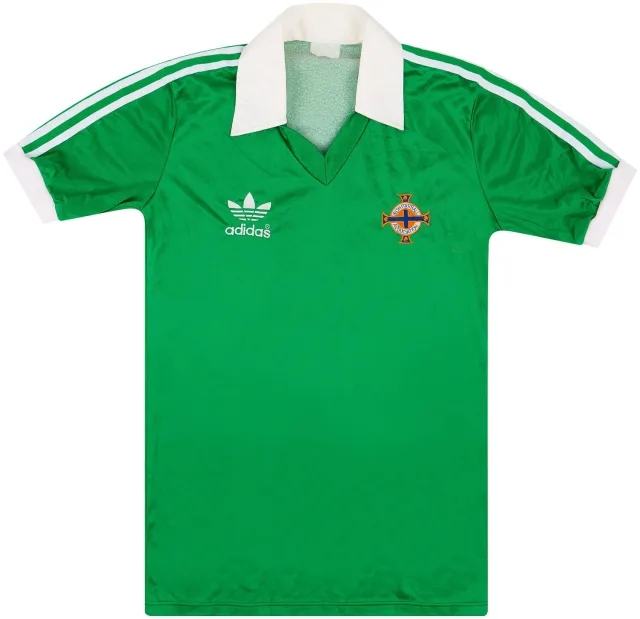 adidas 1980-82 Northern Ireland Youth Match Issue Home Shirt #6
