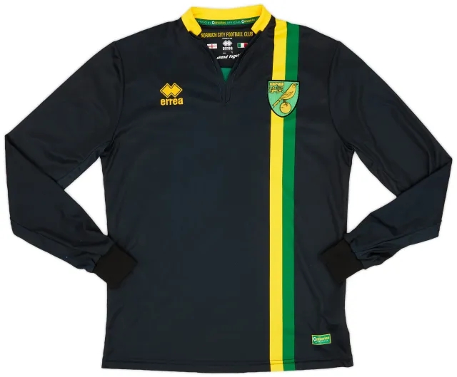 Errea 2016-17 Norwich Away L/S Shirt - 8/10 - (L)